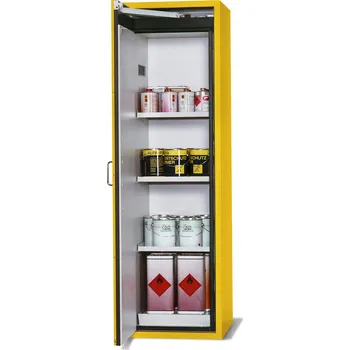 Protipožární skříň na nebezpečné látky asecos Edition G-601, 3 police, levé dveře, žlutá