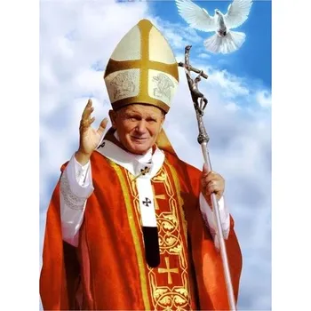 Set školních potřeb Malowanie po numerkach 40x50cm Święte papież z gołąbkiem, Norimpex