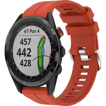 Ostatní příslušenství k chytrým hodinkám VSECHNONAMOBIL 119186 SILICONE Vyměnitelný řemínek pro Garmin Approach S62 červený