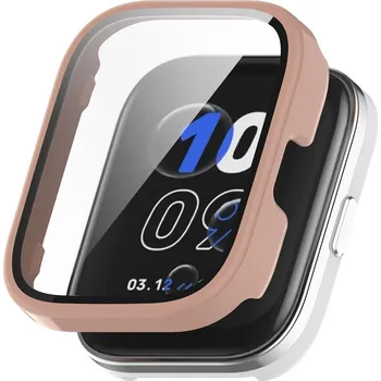 Ostatní příslušenství k chytrým hodinkám VSECHNONAMOBIL 119677 PC FULL COVER Plastový kryt se sklem pro Amazfit Bip 5 Unity růžový