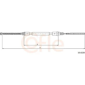 Brzdový systém Tažné lanko, parkovací brzda COFLE 10.6220