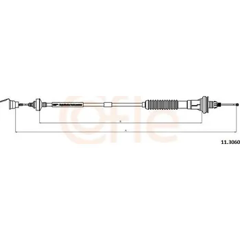 Spojkové lanko Tazne lanko, ovladani spojky COFLE 11.3060