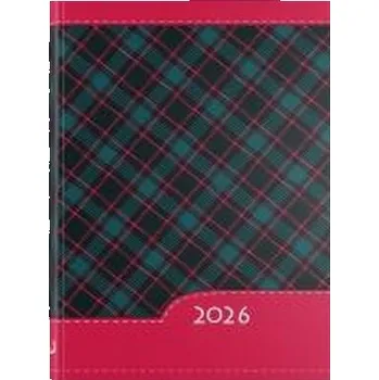 Diář Terminarz 2026 B7 kratka czerwona