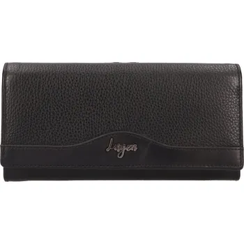Peněženka Dámská černá kožená peněženka s kovovým rámečkem - LAGEN (Dámská kožená peněženka BLC LAGEN)