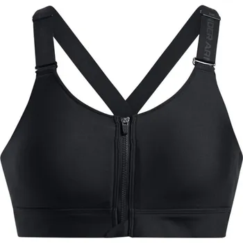 Podprsenka Dámská sportovní podprsenka s výztuží Under Armour INFINITY HIGH ZIP 2.0 BRA W černá 1384118-002 - L D-DD | UK 13 | US 14