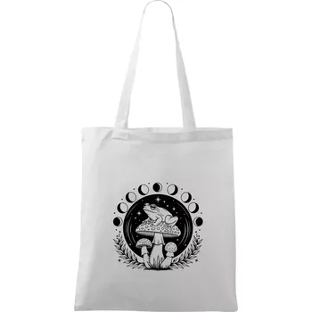 Goblincore fáze měsíce - Taška bavlněná - 42 x 38 cm ( Bílá )