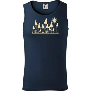 Goblincore noční krajina - Tílko pánské Core - S ( Námořní modrá (velmi tmavá - téměř černá) )