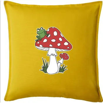 Polštář Goblincore houba veselá - Polštář 50x50 - 50x50 - Pouze potah ( Žlutá )