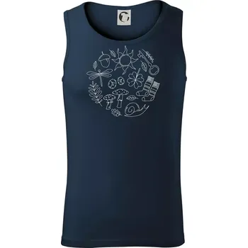 Goblincore kruh - Tílko pánské Core - L ( Námořní modrá (velmi tmavá - téměř černá) )