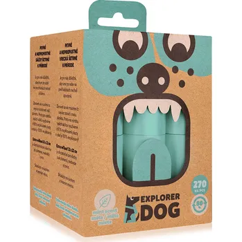 sáček na exkrement EXPLORER DOG Sáčky recyklované na psí exkrementy s vůní máty 270 ks