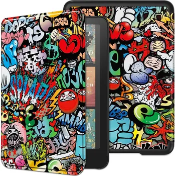 Pouzdro na tablet VSECHNONAMOBIL 119491 ART Zaklápěcí pouzdro pro Amazon Kindle Paperwhite 2024 / Kindle Colorsoft Signature Edition GRAFFITI