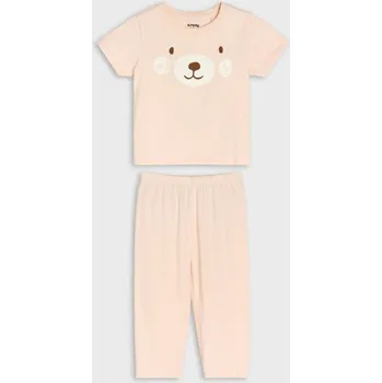 Dívčí spodní prádlo Sinsay - Dvoudílná pyžamová souprava - pastelová růžová - 410EV-03X - 410EV-03X-98