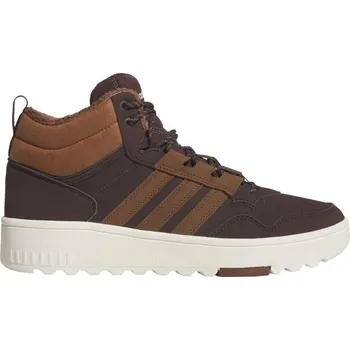 Pánské tenisky Pánské zimní tenisky adidas HOOPS 4.0 MID WINTERIZED 7.5 Hnědá, Bílá