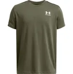 Dětské tričko s krátkým rukávem Under Armour B ICON TAPED SS TEE zelené 6001583-390 - YL | UK 9,5 | US 10,5