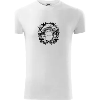 Goblincore černá houbožába - Viper FIT - Pánské zůžené tričko - L ( Bílá )