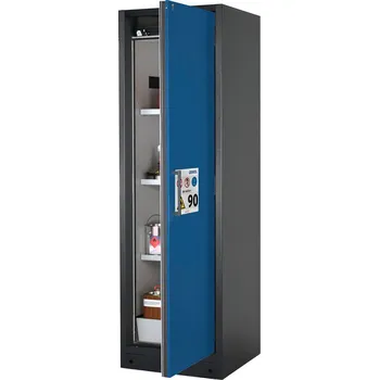 Protipožární skříň na nebezpečné látky asecos Select W-63R-O, one touch, 3 police, dveře modré