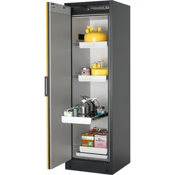 Protipožární skříň na neb. látky Select, W-64L, levé dveře, korpus antracit., barva dveří žlutá