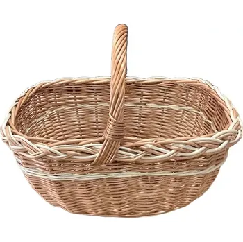 Nákupní košík Proutěný koš Městský střední (Univerzální proutěný koš Městský střední na nákupy, výlety i houbaření)