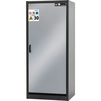 Protipožární skříň na nebezpečné látky asecos Basis-Line typ 30-93R, antracit-stříbrná, 3 ks police