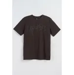 Reporter Young | Chlapecké hnědé tričko s černým potiskem „GROUNDED“ - Barva HNĚDÁ, Velikost 146 243-0440B-31-790-1
