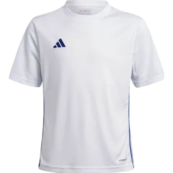 Chlapecké tričko adidas Tabela 23 Jersey Juniors White/Ryl Blue 9-10 Years