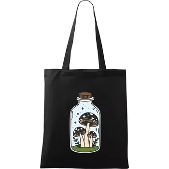 Nákupní taška Goblincore láhev - Taška bavlněná - 42 x 38 cm ( Černá )
