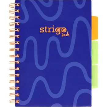 Blok Strigo A5/100l 80g NEON modrý spirála s rozřaďovačem