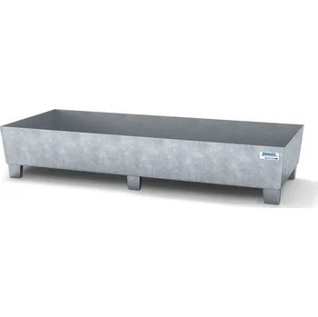 Olejová vana Záchytná vana classic-line, z oceli, pro 2 sudy, zinkovaná, podjízdná, 815x2010x355