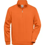 James&Nicholson Pánská mikina JN831 Orange 5XL
