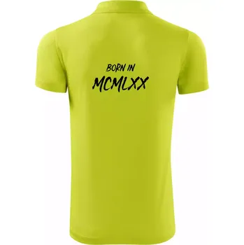Pánská košile Born in - Římské číslo 1970 - Polokošile Victory sportovní (dresovina) - 3XL ( Limetková )