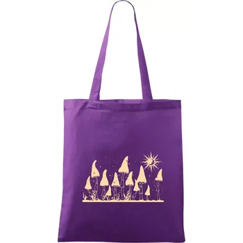 Goblincore noční krajina - Taška bavlněná - 42 x 38 cm ( Fialová )