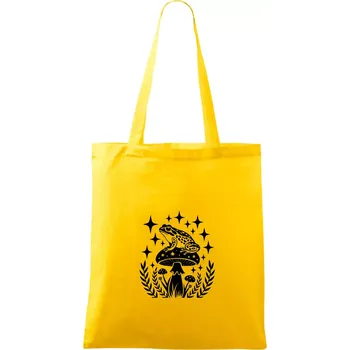 Goblincore hvězdy a houba - Taška bavlněná - 42 x 38 cm ( Žlutá )