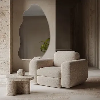 Zrcadlo Dekorativní zrcadlo s organickým tvarem - TOPAZ