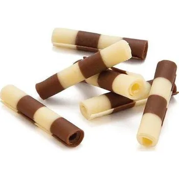 Jedlá dekorace na dort Dortisimo Thuja čokoládové ruličky dvoubarevné 50 g