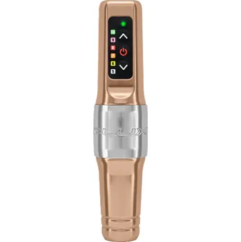 Tetovací strojek FK IRONS FLUX Mini 3.0mm bezdrátový strojek na PMU Champagne Gold