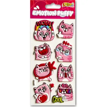 Set školních potřeb Naklejki Puffy Emotion Cat SWP-1705 Kolori, Penmate