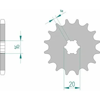 Nářadí na motocykly Ocelová standardní přední řetězová kola AFAM 28200 - 428 28200-17