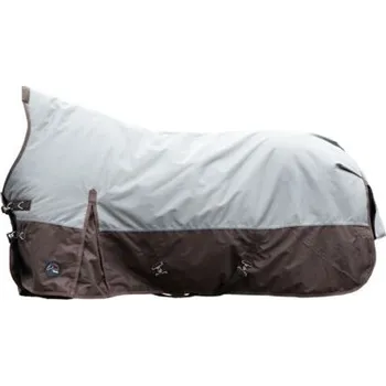 Deka pro koně Nepromokavá deka s vyšším krkem HKM Norwich - 100g, béžová/hnědá, 135 cm