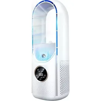 Domácí ventilátor Stolní bezlopatkový ventilátor s LED osvětlením YC-S2 - bílý