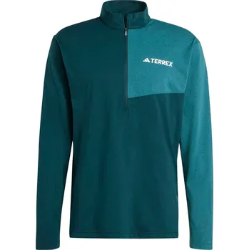 Pánské Tričko s dlouhým rukávem ADIDAS MT HALFZ LS TEE JM7085 – Zelená XXL