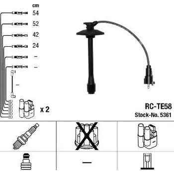 Zapalovací kabel Sada kabelů pro zapalování NGK RC-TE58