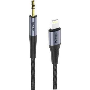 Audio kabel iPEAX ADAPTÉR LIGHTNING / 3,5 MM JACK 1,5 M ČERNÝ