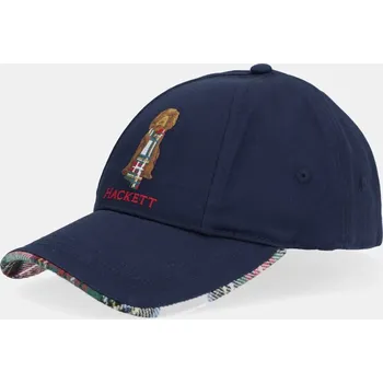 Kšiltovka Bavlněná baseballová čepice Hackett London tmavomodrá barva, HM0400046 59X, vel. ONE SIZE