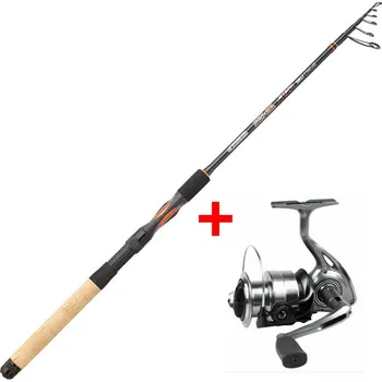 Rybářský prut Garbolino prut Proxima JetSpin Tele MH 2,40m, 10-40g + naviják Strike 301 FD