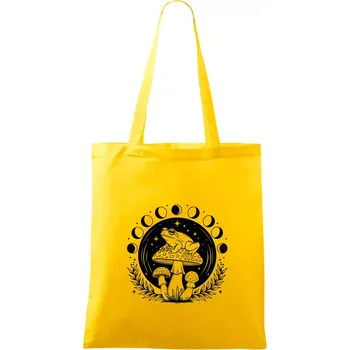 Goblincore fáze měsíce - Taška bavlněná - 42 x 38 cm ( Žlutá )