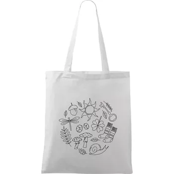Goblincore kruh - Taška bavlněná - 42 x 38 cm ( Bílá )