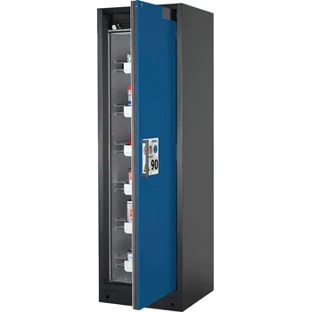 Protipožární skříň na neb. látky Select, W-66R, pravé dveře, korpus antracit., barva dveří modrá