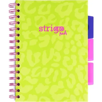 Blok Strigo A5/100l 80g NEON zelený spirála s rozřaďovačem