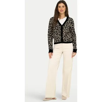 Dámský svetr ONLY Kardigan Leo 15349819 Hnědá Regular Fit XS