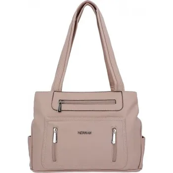 Kabelka Dámská kabelka shopper bag Hernan tmavě béžová 3892